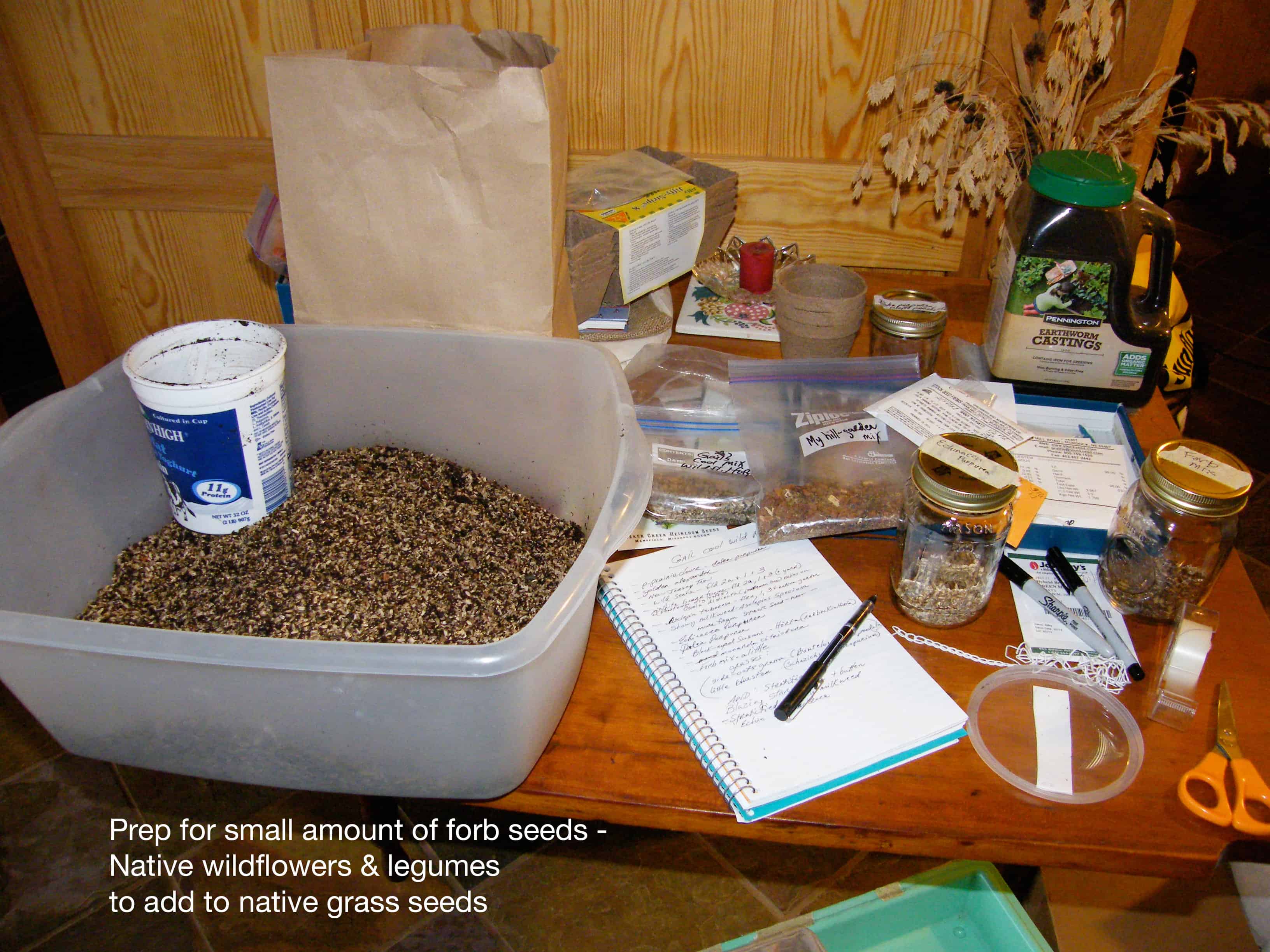 Native Seed Preparation photo by Gail E Rowley Ozark Stream Photography